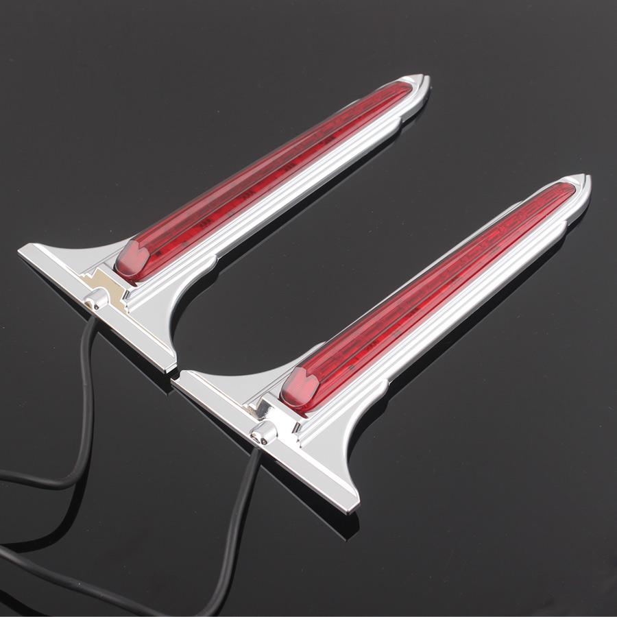 Motorcycle Accessories 1Pair LED Rear Saddlebag Accents Light Smoke Lens For Harley Touring Road King 1993-2010 2011 2012 13 ABS