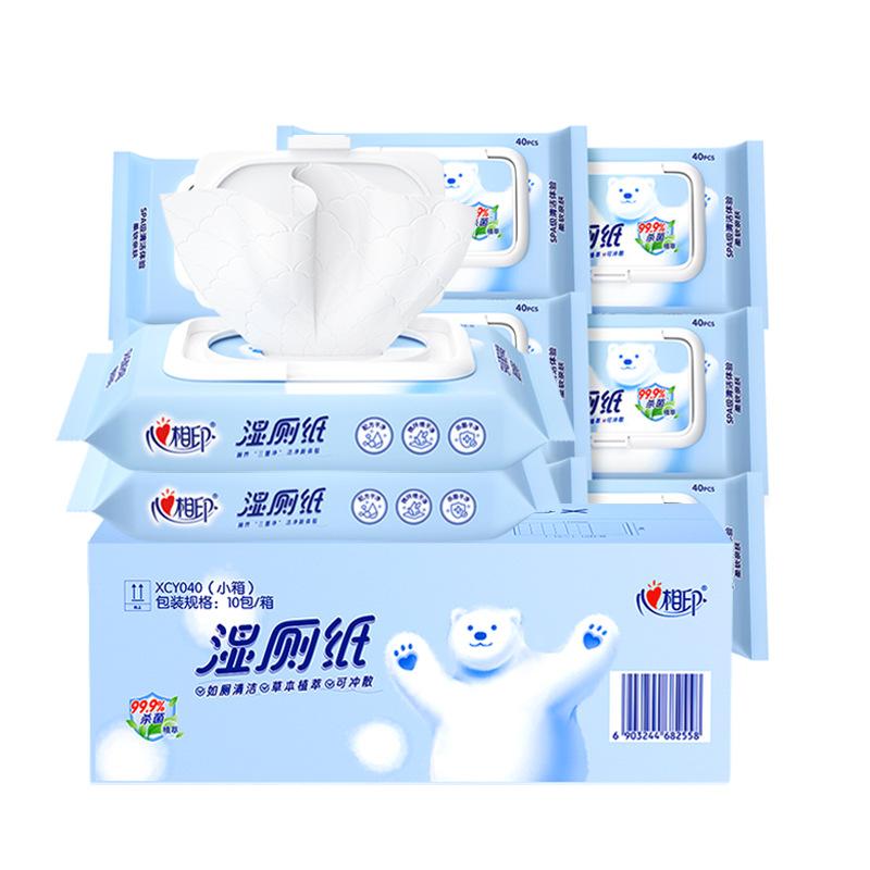Xinxiangyin Adult Sterilizing Wet Wipes - 10 Packs of 40 Sheets for Private Area Cleansing