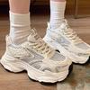 Platform dad shoes 22 years old spring and autumn season new inner height increase super soft muffin bottom sports and leisure shoes