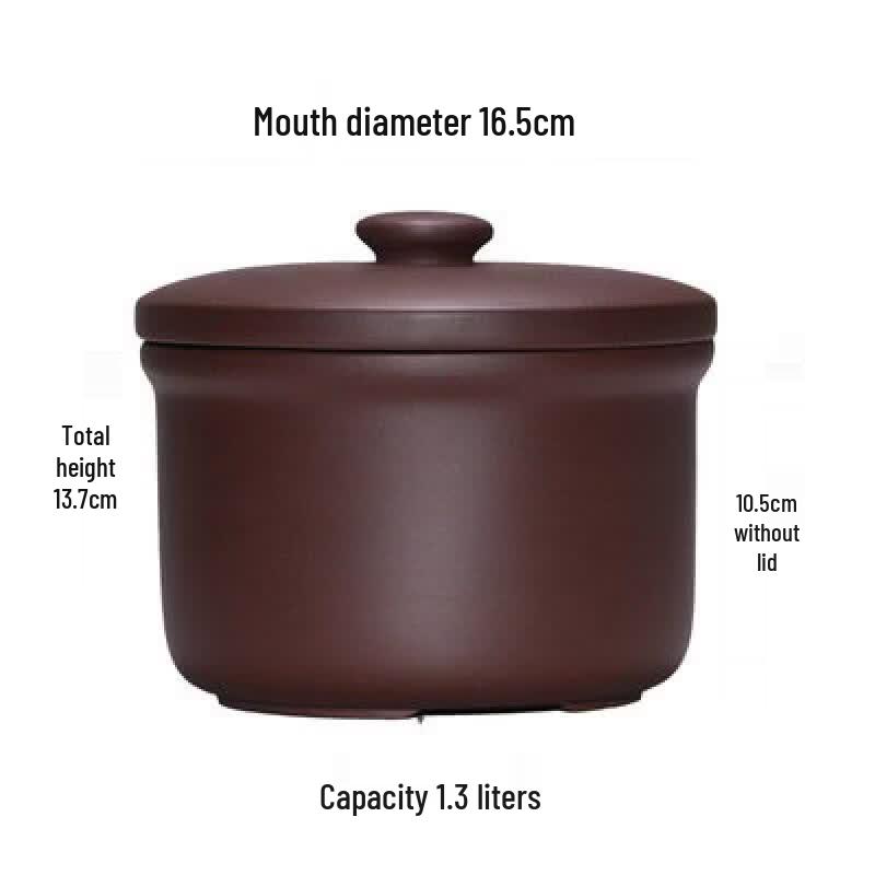 1300ml Zisha Purple Clay Double Boiler Inner Pot