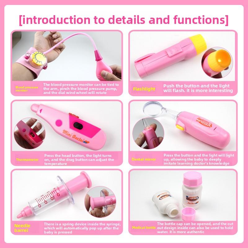 Doctor Toys for Kids  15PCS Doctor Pretend Play Set Children Medical Dentist Tools Stethoscope Educational Toy Boy Girl Gift