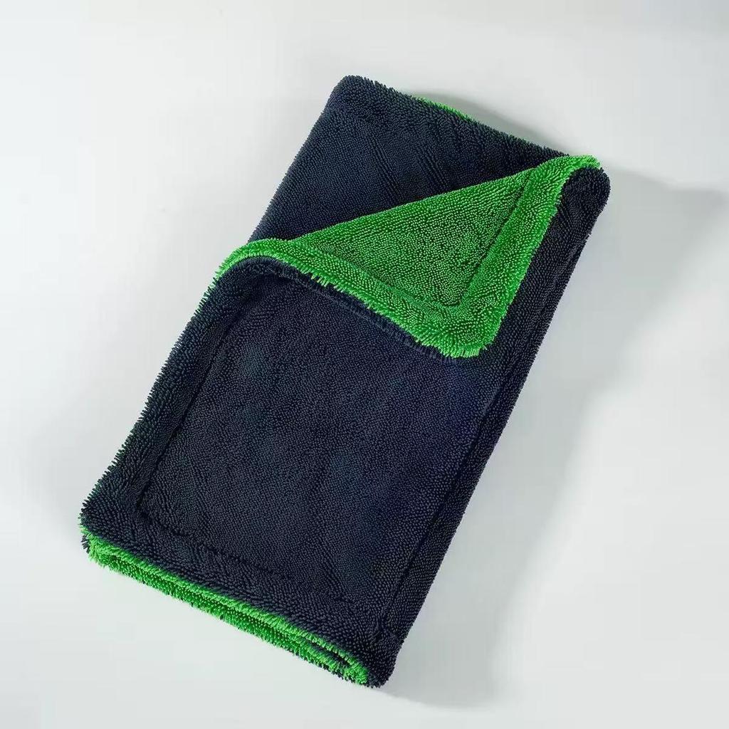 Dual-Layer Absorbent Car Wash Towel - Thick, Double-Sided Pigtail Design