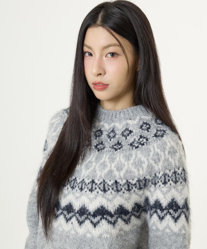 UNKNOWN PLANET Nordic Raglan Knit Gray