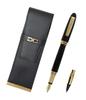 Black Recycled Cowhide Pen Case with Insert for Exchange BP WX Fountain Pen Ink and Black Set Eco-metal (same Structure) (T23-AU023-WX-B)