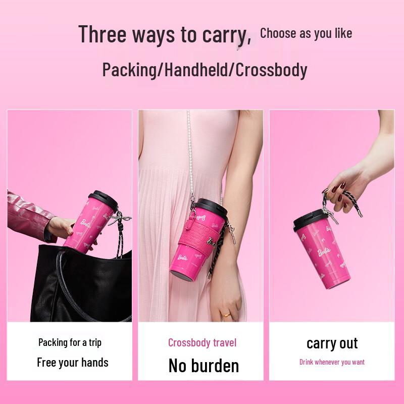 Thermos Borraccia Rosa Glitterato Serie Gemini Barbie