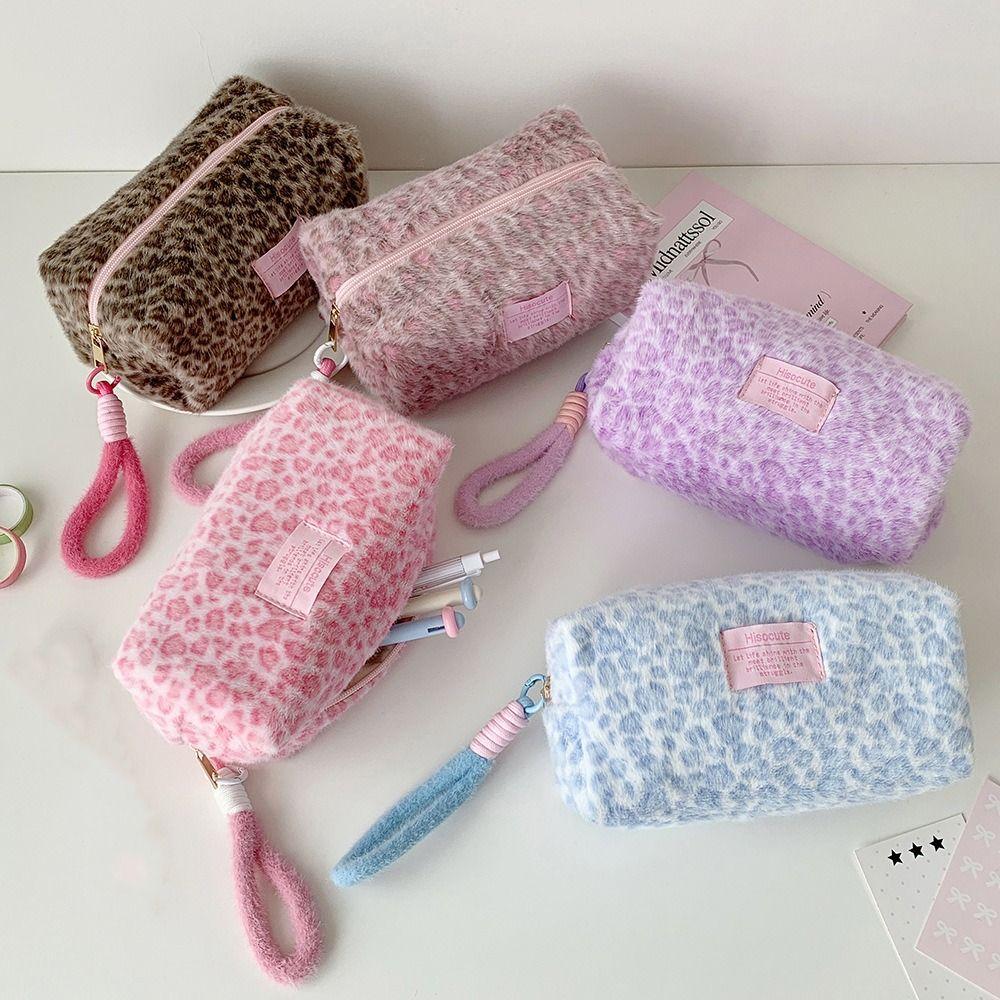 Plush Pencil Case Portable Makeup Bag Light Luxury Pen Bag Back To School