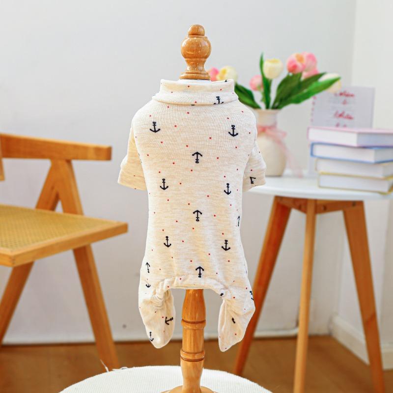 Pet circle, pet clothes, dog and cat clothing, clothing, one-piece black and white strip home clothes