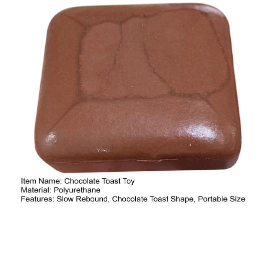 1/2Pcs Chocolate Toast Squeeze Toy Slow Rebound Stress Relief Toast Pinch Sensory