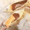 Bow Pointed Toe High Heels Wedding Shoes Women's Stiletto Slip Temperament Versatile Shoes