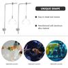 2Pcs Aquarium Light Bracket Aluminum Alloy Adjustable Lighting Stand for Fish Tank Glass Edge Clamp Freshwater Saltwater Lamp