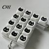 Handheld Clicker Fidget Black Cat Keyboard 4/9-Keys Anxiety Relief Finger Keychain Toy Office School Travel Decompression Button Sensory Hanging Decor