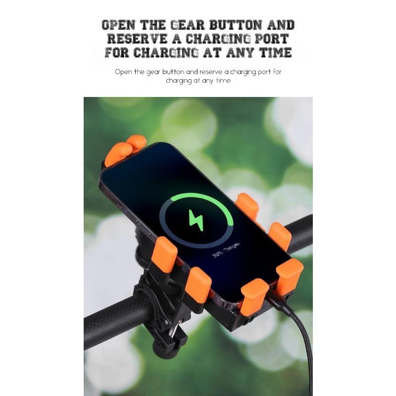 360° Rotatable Bike Phone Holder Shockproof Universal Mount with Secure Non-Slip Grip for Mountain Road Cycling Electric Bicycle