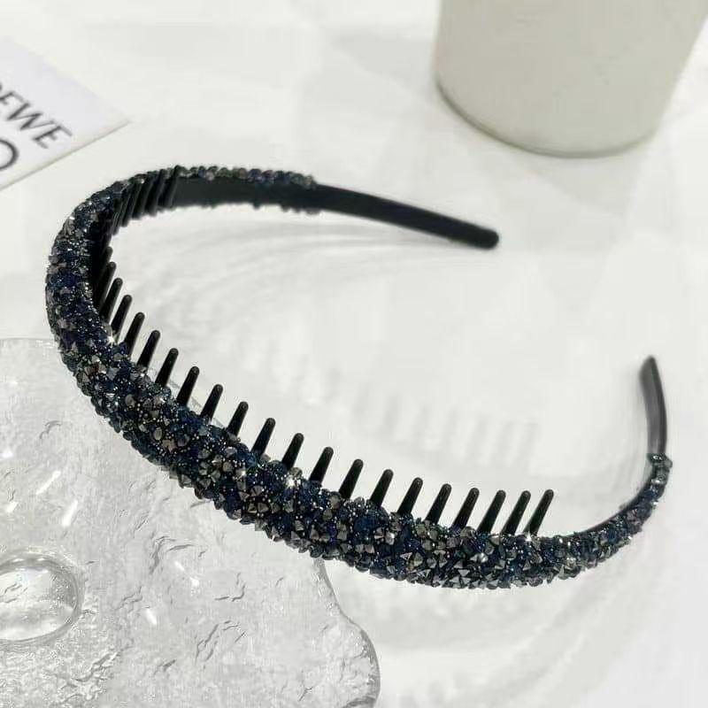 Diamond Non-Slip Headband for Women - 2024 Style for Taming Bangs and Short Hair.