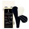 Amy T-Back Liner, Cotton Panty Pads with Tape, Made In Japan, 100% Cotton, Disposable Cloth Pads (Black, 21 Pads)