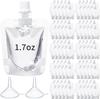 100 disposable plastic beverage bags with 1-ounce transparent leak-proof sauce and juice bags for travel use