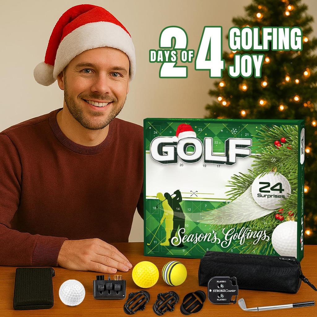 Christmas Countdown Calendar Festive Advent Favors 24 Days Christmas Countdown Golf Accessories For Adults Husband Family Gifts