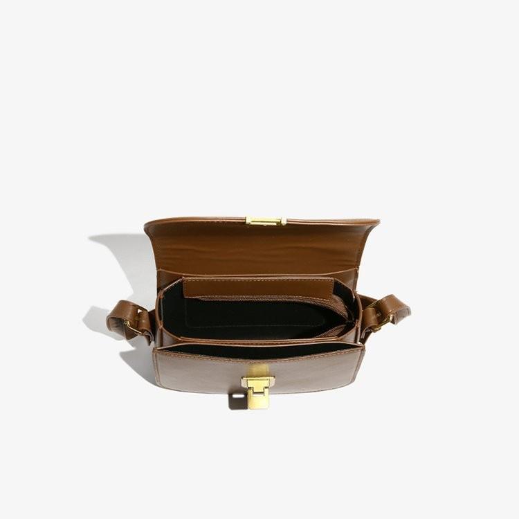 IELGY Fashion Simple Messenger Bag Retro All-Match One-Shoulder Small Square Bag