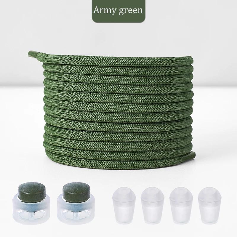 New No Tie Shoeaces Elastic Round Tieless Shoe Laces Sneakers Spring Lock Shoelace Quick Without Ties Shoes Lace for Kids Adult