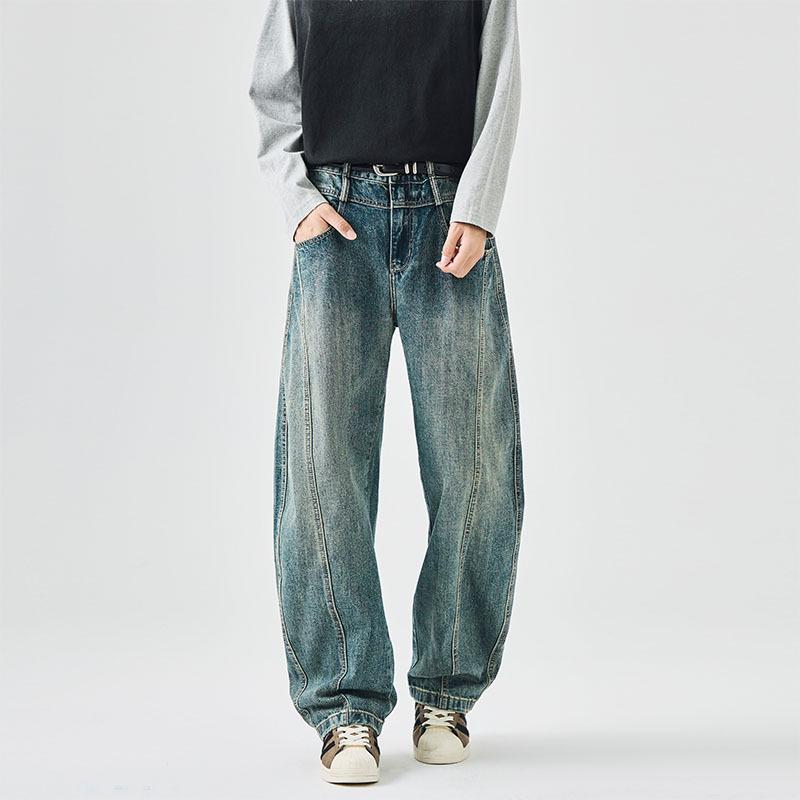 

Scimitar Jeans: Men s Y2K Punk High Street Wide-Leg, Loose-Fit Casual Pants S