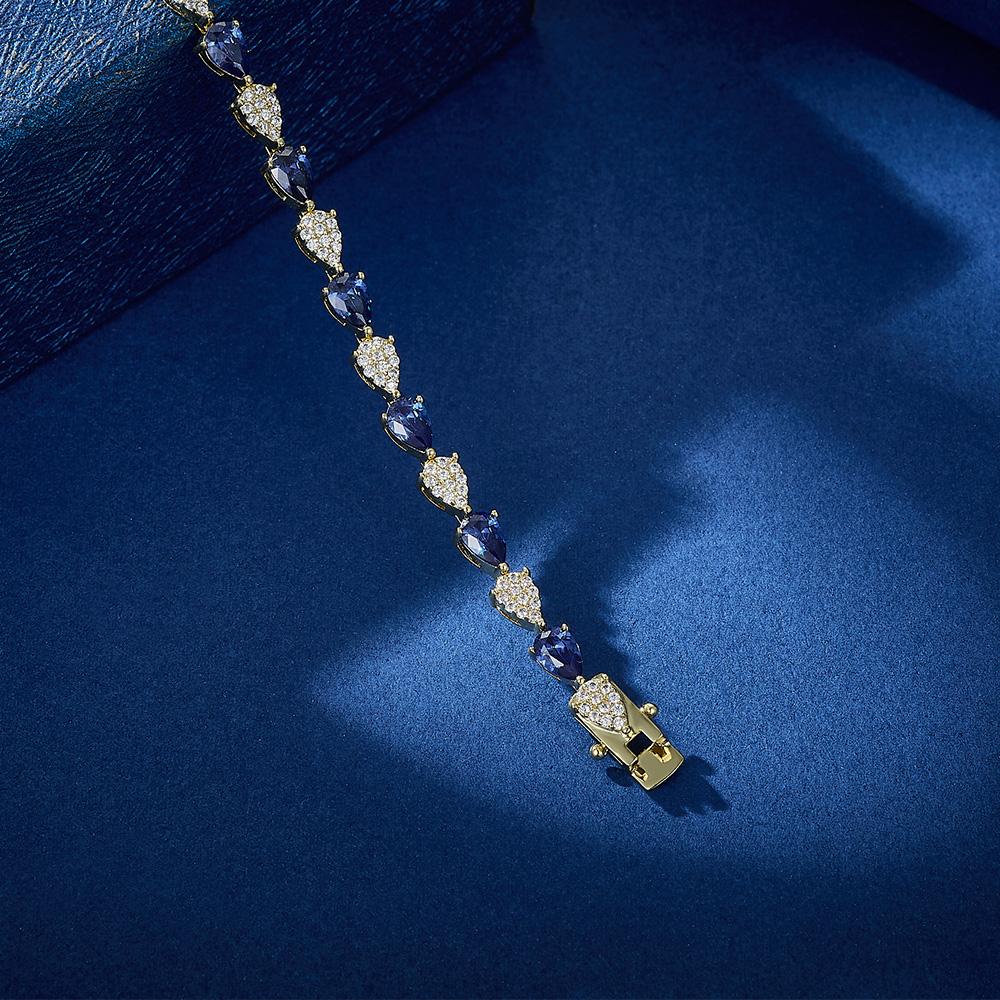 Высококачественные ювелирные изделия Элегантный браслет с покрытием из золота 14 карат — фото 4