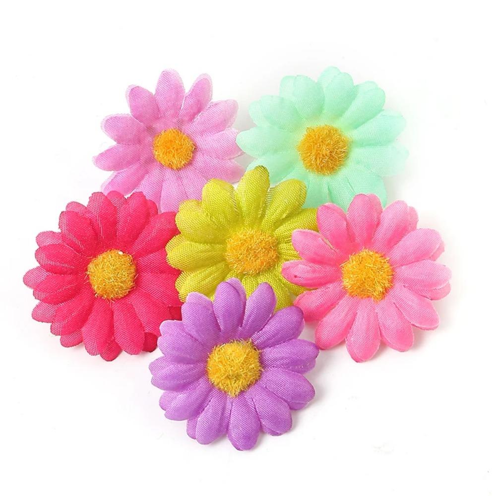 10/50/100PCS Mini Daisy Decorative Artificial Silk Flowers Party Wedding Decoration Home Decor Accessories  Without Stem