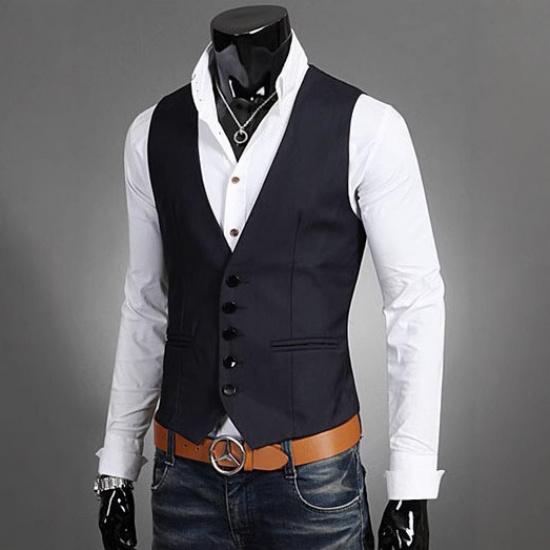 2025 Summer New Male Trendy Korean Edition Slim Fit Vest Coat, Suit Vest, Large 5XL Vest