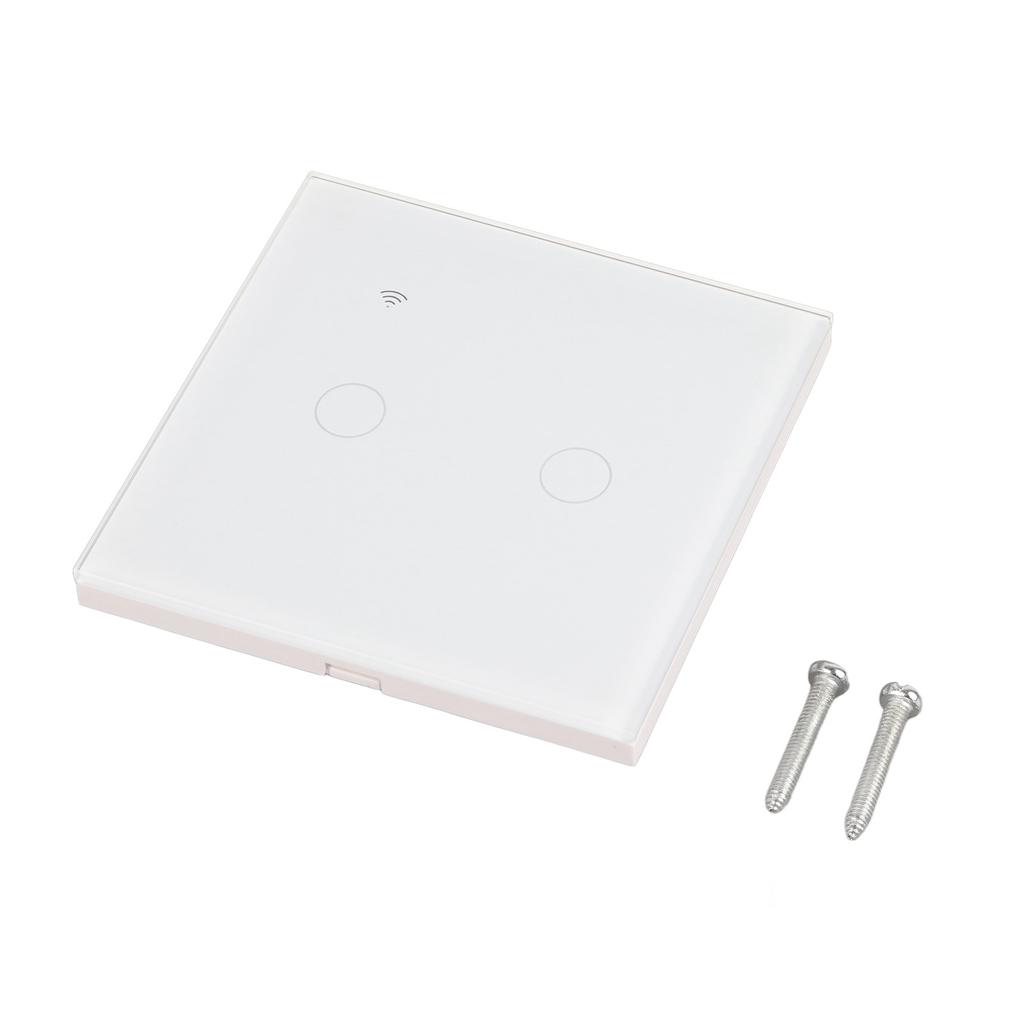Smart Switch Multiple Users Voice Remote Control 2 Gang Wifi Single Control Switch White AC110‑240V