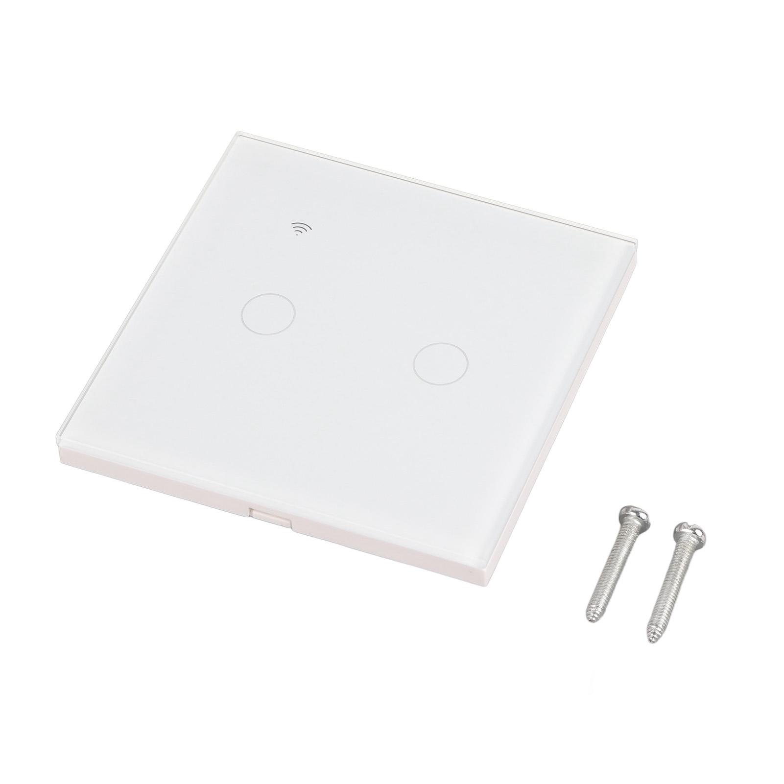 

Smart Switch Multiple Users Voice Remote Control 2 Gang Wifi Single Control Switch White AC110‑240V