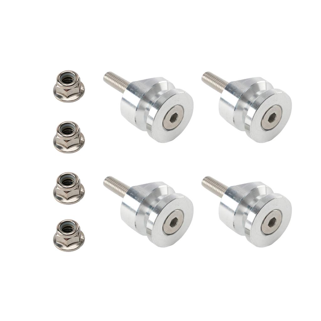 Pack of 4 Motorcycle Tail Box Quick Release Mounting Pads Aluminum Alloy with Antislip Rubber for Stability Accessories