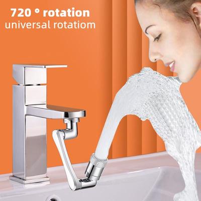 Universalus 1080 ° besisukantis roboto rankenėlis pasukamas prailginamasis maišytuvas aeratorius virtuvės kriauklės maišytuvo ilgintuvas