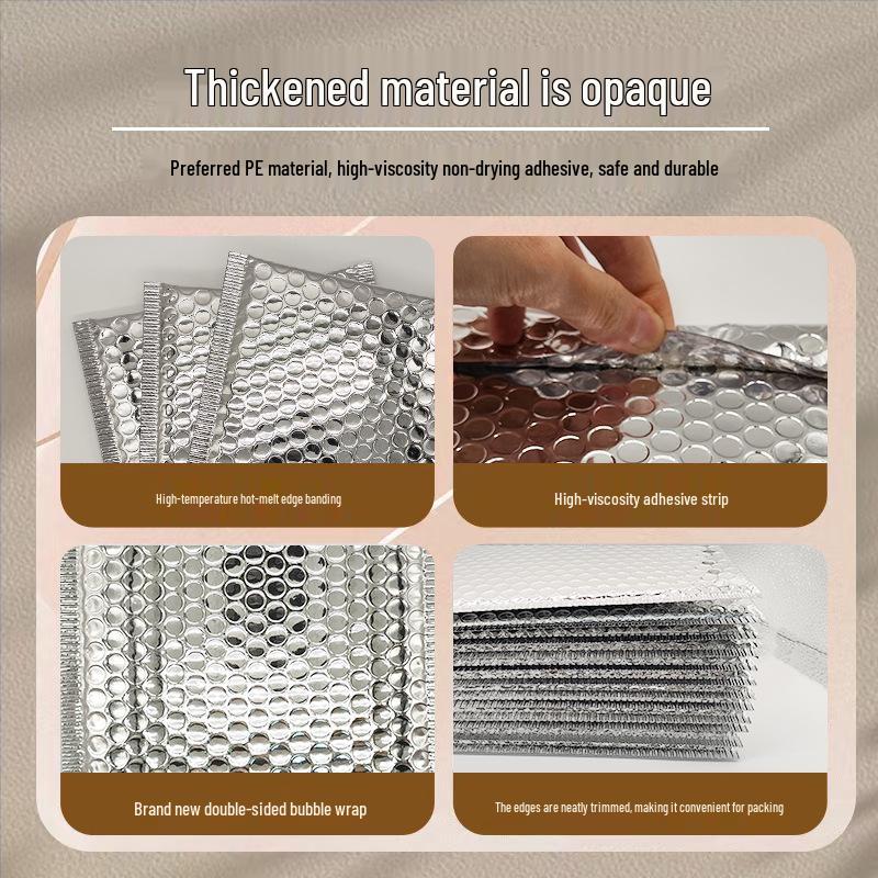 Thickened Aluminum-Plated Waterproof Shockproof Self-Adhesive Bubble Mailer for Clothing