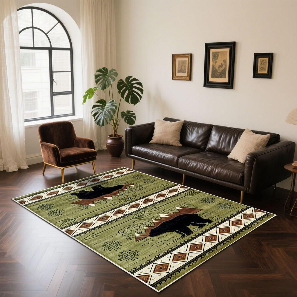 Nordic Ethnic Style Living Room Carpet Home Bedside Bedroom Non Slip Large Size Floor Mat