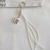 Leather Braided Rope Keychain Star Charm Pendant Keyring  Simple All-Matching Bag Decoration Jewelry Accessories