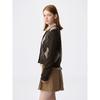 Uniqlo Gu Puff Knit Argyle Crew Neck Short Cardigan