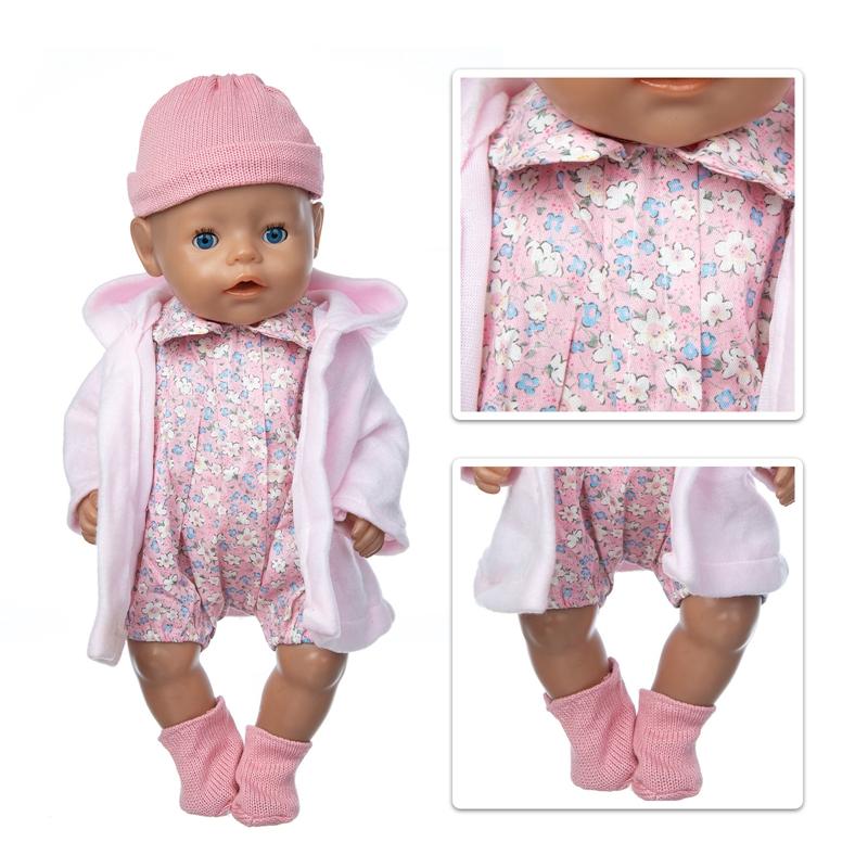 2023 winter New top suit For 17 Inch Baby Reborn Doll 43cm Baby Doll Clothes, doll accessory.