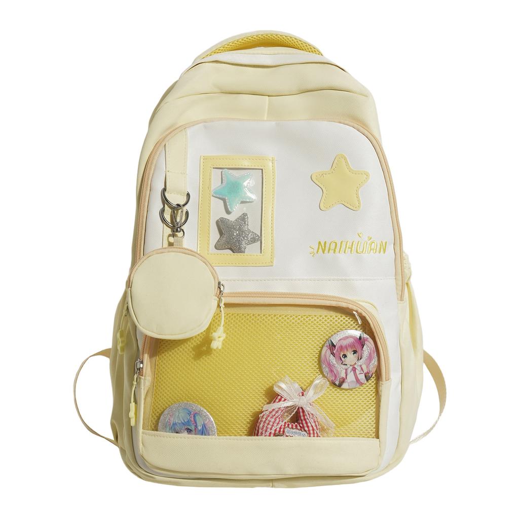 Schoolbag Japanese ins College Style Transparent Versatile Girl Cute School Bag Student Class