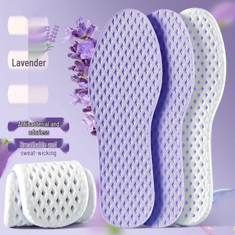 Summer Breathable Antibacterial Cool Sports Insoles - Sweat-Absorbing, Odor-Resistant, Shock-Absorbent for Men & Women