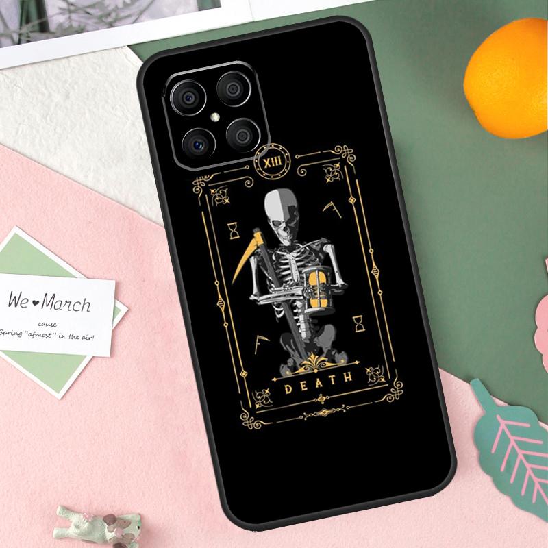Death Tarot Case For Honor X9b X8b X9a X8a X8 X9 X9c 50 70 90 Lite Honor 200 Pro Magic 7 5 6 Lite Cover
