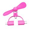 3-in-1 Tragbarer Sommer-Kühlventilator für Mini-USB iPhone Android Typ-C Telefon