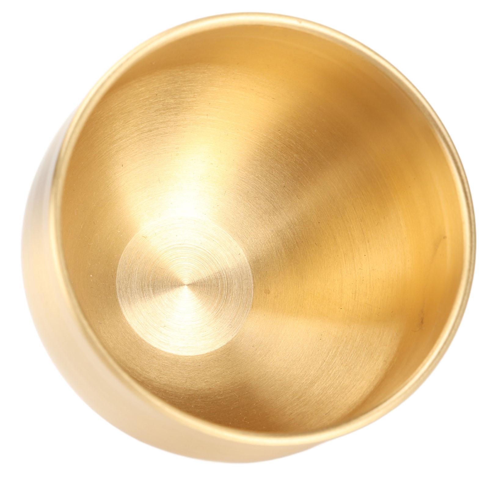 

Латунная чайная чашка Процесс волочения проволоки Элегантное сглаживание Прочная Глянцевая латунная рюмка для банкета L(for 6.5-9kg)