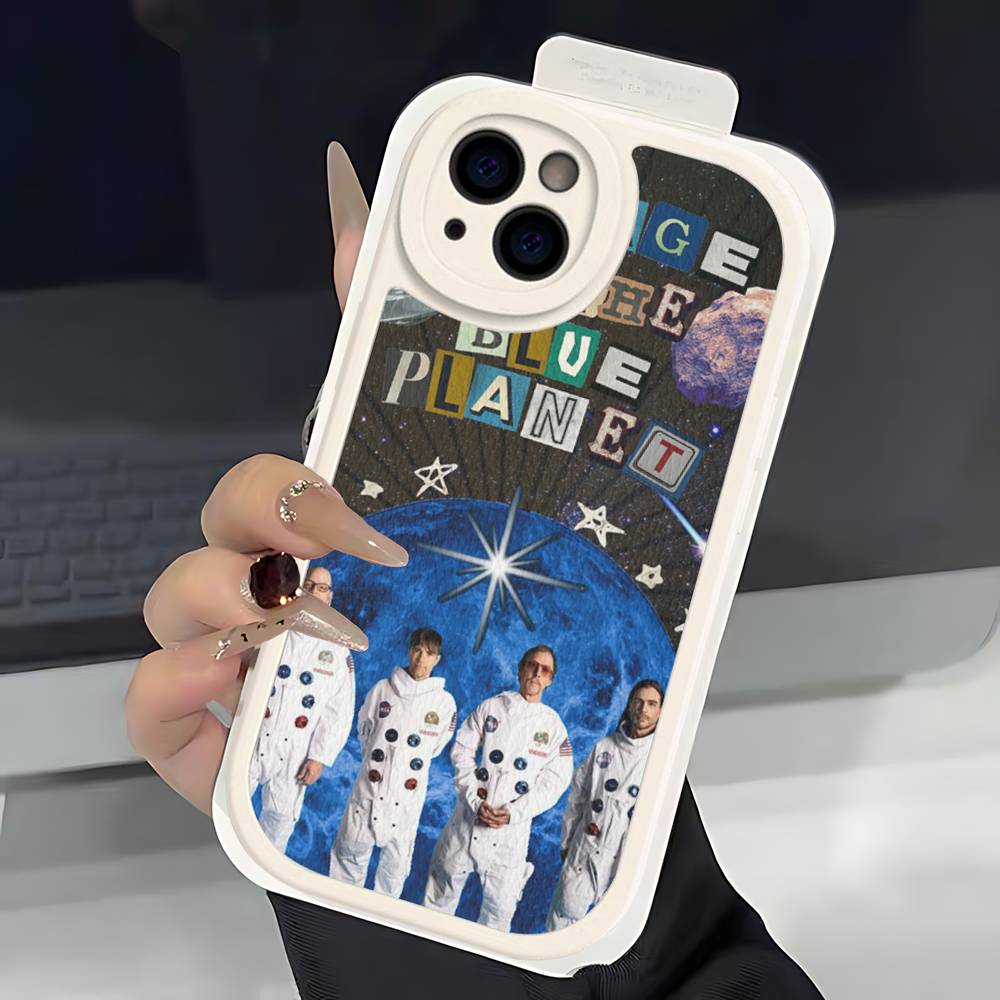 Rock W-Weezer Kapela Pouzdro na telefon Pro IPhone 16 15 14 13 12 11 Pro Max Plus Měkký kožený kryt