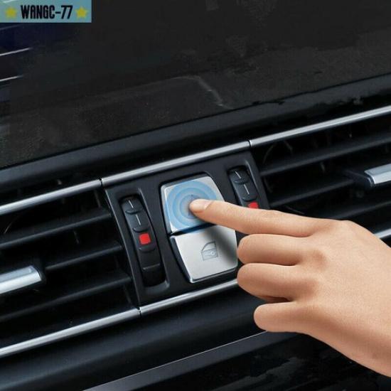 For BMW 5 series F10 F07 Car Warning Lamp Button Cover Trim Chrome Decals New