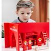Wooden Fire Scene Construction Building Block Toys Play Set For Parent Child Interaction
