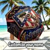Custom Name Personalized Atletico Madrid Print Umbrella, Auto Open Close, 8‑Rib Sturdy Frame, Commute Camping Hiking Use, Birthday Gift