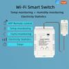 Tuya Smart WiFi Switch 16A 3000W with Power Monitor and Temperature Humidity Sensor, Works with Alexa and Google Home