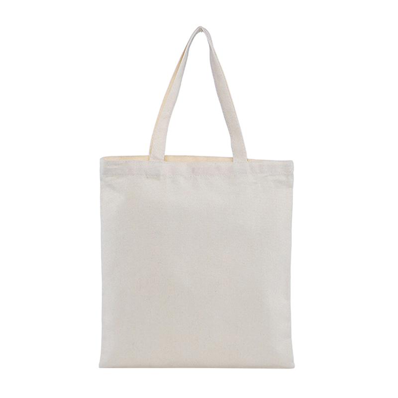 

Large Capacity Black White Canvas Shoulder Tote Bag Folding Simple Casual Handbag Reusable DIY Shoulder Bag Shopping Bag