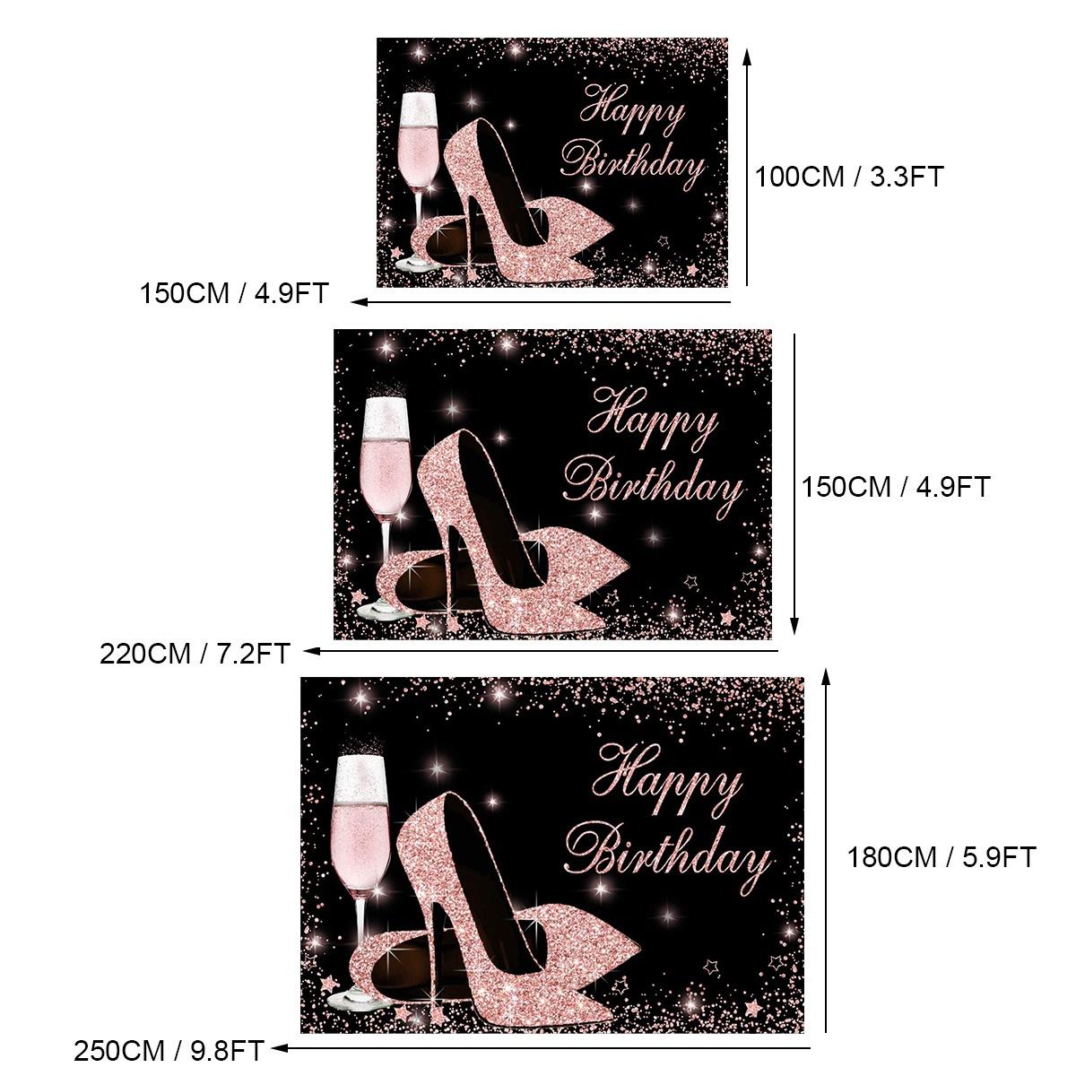 Striscione Glitterato Happy Birthday APLUSECLECTION – Extra Large, Argento, Riutilizzabile, 5 Pezzi, Con Corda E Ago - 2
