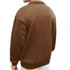 Men's Retro Stand-Up Collar Half-Zip Hoodie - Casual Loose Fit