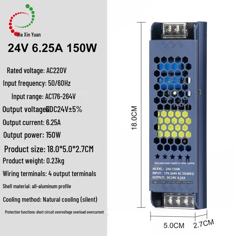 Schwarzes King Kong LED Netzteil Transformator 220V auf 12V/24V/48V, 60W-400W