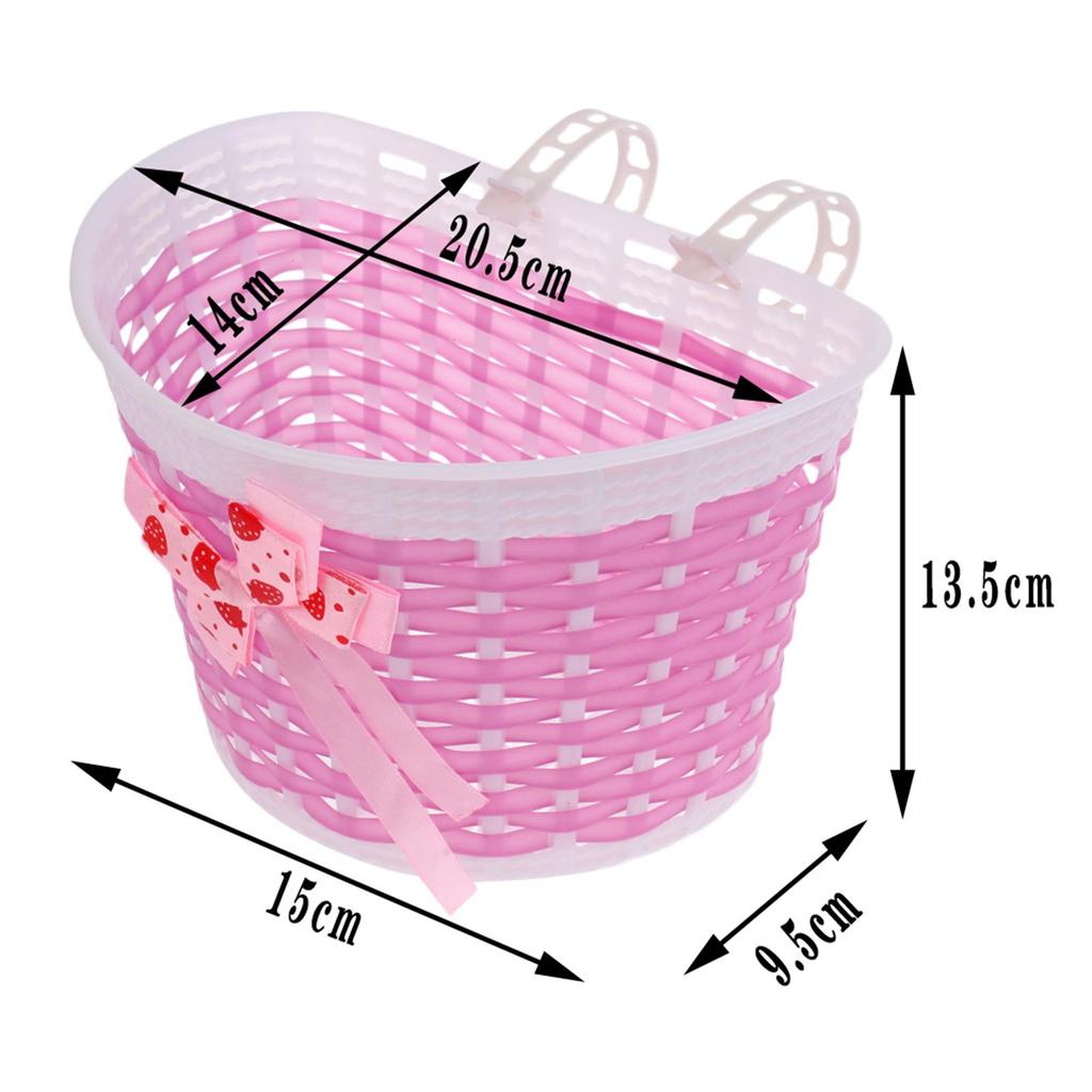 2x Childs Kids Girls Bowknot Basket Decoration With Flowers Inch)
